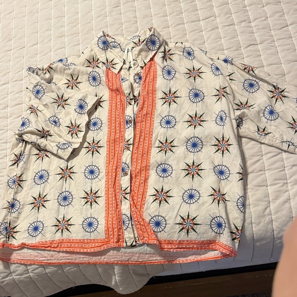 by Anthropologie Linen Button Up Shirt - Picture 2 of 4